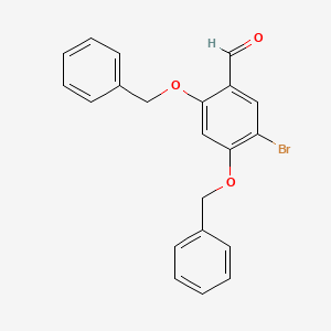 molecular formula C21H17BrO3 B8727506 2,4-Bis(benzyloxy)-5-bromobenzaldehyde 