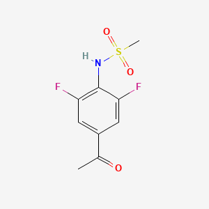 molecular formula C9H9F2NO3S B8727575 N-(4-acetyl-2,6-difluorophenyl)methanesulfonamide 