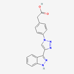 {4-[4-(1H-indazol-3-yl)-1H-1,2,3-triazol-1-yl]phenyl}acetic acid