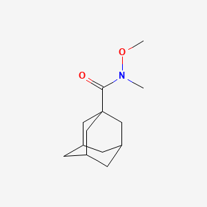 molecular formula C13H21NO2 B8727625 N-Methoxy-N-methyladamantane-1-carboxamide 