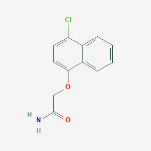 molecular formula C12H10ClNO2 B8727682 2-(4-Chloronaphthalen-1-yl)oxyacetamide CAS No. 91961-43-2