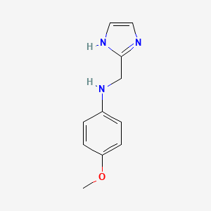 molecular formula C11H13N3O B8727715 4-methoxyphenyl-1H-imidazol-2-ylmethylamine CAS No. 660405-05-0