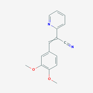 2-(2-Pyridyl)-3-(3,4-dimethoxy-phenyl)-2-propenenitrile