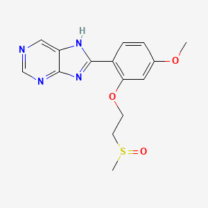 8-(4-Methoxy-2-(2-(methylsulfinyl)ethoxy)phenyl)-1H-purine