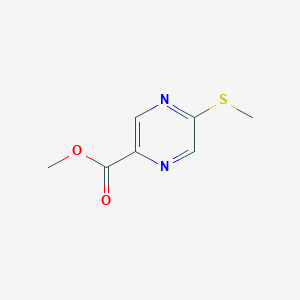 molecular formula C7H8N2O2S B8727839 methyl 5-methylsulfanylpyrazine-2-carboxylate 