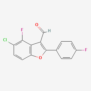 5-Chloro-4-fluoro-2-(4-fluorophenyl)benzofuran-3-carbaldehyde