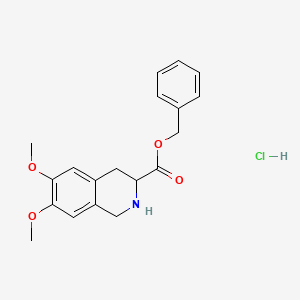 1,2,3,4-Tetrahydro-6,7-dimethoxy-3-isoquinolinecarboxylic acid phenylmethyl ester hydrochloride