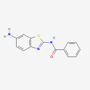 molecular formula C14H11N3OS B8727975 N-(6-amino-1,3-benzothiazol-2-yl)benzamide 