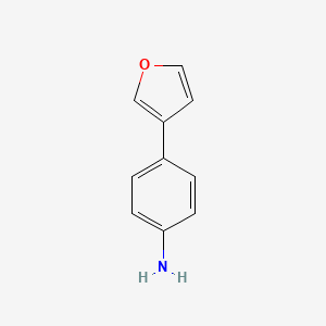 molecular formula C10H9NO B8727978 Benzenamine, 4-(3-furanyl)- 
