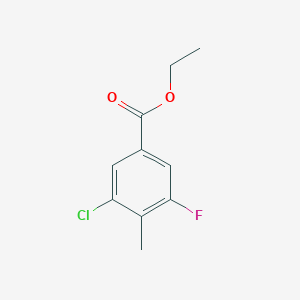 molecular formula C10H10ClFO2 B8728079 Ethyl 3-chloro-5-fluoro-4-methylbenzoate 