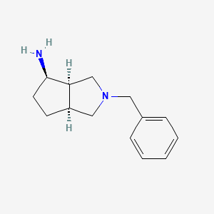 molecular formula C14H20N2 B8728112 (3AR,4R,6AS)-2-Benzyloctahydrocyclopenta[C]pyrrol-4-amine 