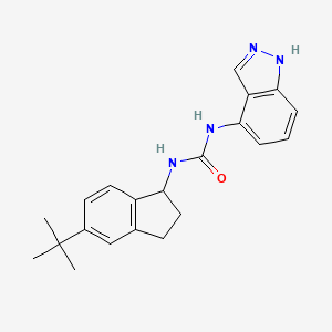 molecular formula C21H24N4O B8728140 N-(5-tert-Butylindan-1-yl)-N'-(1H-indazol-4-yl)urea 