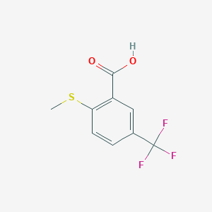 molecular formula C9H7F3O2S B8728176 2-Methylthio-5-trifluoromethylbenzoic Acid 