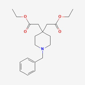 molecular formula C20H29NO4 B8728183 Diethyl 2,2'-(1-benzylpiperidine-4,4-diyl)diacetate CAS No. 160133-32-4