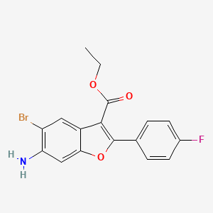 Ethyl 6-amino-5-bromo-2-(4-fluorophenyl)benzofuran-3-carboxylate