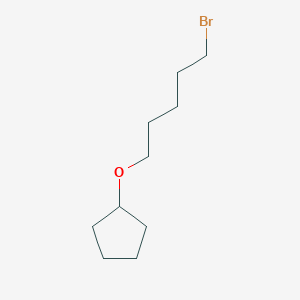 molecular formula C10H19BrO B8728262 1-Bromo-5-cyclopentyloxypentane 