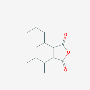 molecular formula C14H22O3 B087283 1,3-Isobenzofurandione, hexahydro-4,5-dimethyl-7-(2-methylpropyl)- CAS No. 13826-10-3