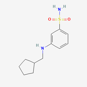 3-[(Cyclopentylmethyl)amino]benzene-1-sulfonamide