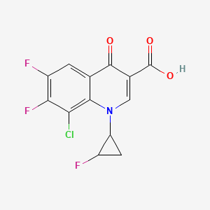 8-Chloro-6,7-difluoro-1-((1R,2S)-2-fluorocyclopropyl)--4-oxo-1,4-dihydroquinoline-3-carboxylic acid