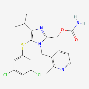 1H-Imidazole-2-methanol, 5-((3,5-dichlorophenyl)thio)-4-(1-methylethyl)-1-((2-methyl-3-pyridinyl)methyl)-, carbamate (ester)