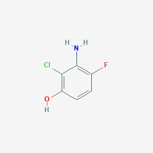 molecular formula C6H5ClFNO B8728451 3-Amino-2-chloro-4-fluorophenol 