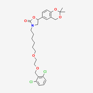 3-(6-(2-((2,6-dichlorobenzyl)oxy)ethoxy)hexyl)-5-(2,2-dimethyl-4H-benzo[d][1,3]dioxin-6-yl)oxazolidin-2-one
