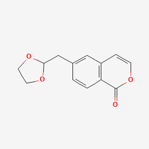 molecular formula C13H12O4 B8728465 6-(1,3-Dioxolan-2-ylmethyl)isochromen-1-one 