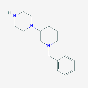 molecular formula C16H25N3 B8728496 1-(1-Benzylpiperidin-3-yl)piperazine 