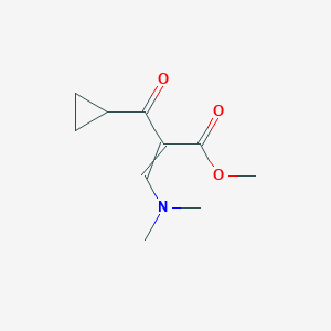 molecular formula C10H15NO3 B8728622 methyl 2-cyclopropanecarbonyl-3-(dimethylamino)prop-2-enoate 