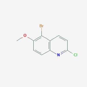 molecular formula C10H7BrClNO B8728789 5-Bromo-2-chloro-6-methoxyquinoline 