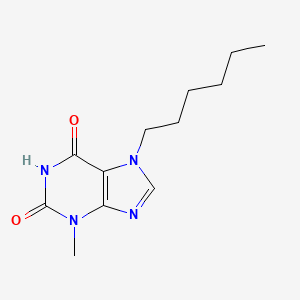 molecular formula C12H18N4O2 B8728829 7-Hexyl-3-Methylxanthine CAS No. 55242-65-4