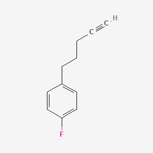 molecular formula C11H11F B8728851 1-Fluoro-4-(pent-4-YN-1-YL)benzene CAS No. 391678-43-6