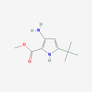 molecular formula C10H16N2O2 B8728859 methyl 3-amino-5-(tert-butyl)-1H-pyrrole-2-carboxylate 