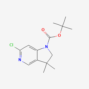 molecular formula C14H19ClN2O2 B8728886 tert-Butyl 6-chloro-3,3-dimethyl-2,3-dihydro-1H-pyrrolo[3,2-c]pyridine-1-carboxylate 