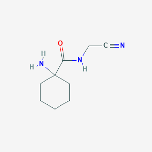 molecular formula C9H15N3O B8729079 1-Amino-cyclohexanecarboxylic acid cyanomethyl amide 