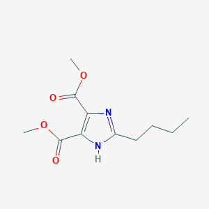 molecular formula C11H16N2O4 B8729108 Dimethyl 2-butyl-1H-imidazole-4,5-dicarboxylate CAS No. 76100-28-2
