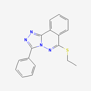 molecular formula C17H14N4S B8729134 6-(Ethylthio)-3-phenyl-1,2,4-triazolo(3,4-a)phthalazine CAS No. 87540-64-5