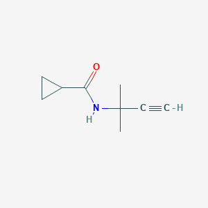molecular formula C9H13NO B8729153 N-(2-methylbut-3-yn-2-yl)cyclopropanecarboxamide 