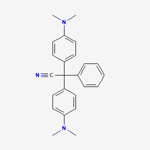molecular formula C24H25N3 B8729292 Bis[4-(dimethylamino)phenyl](phenyl)acetonitrile CAS No. 4468-56-8