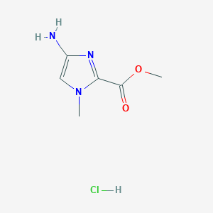 molecular formula C6H10ClN3O2 B8729342 Methyl 4-amino-1-methyl-1H-imidazole-2-carboxylate hydrochloride 