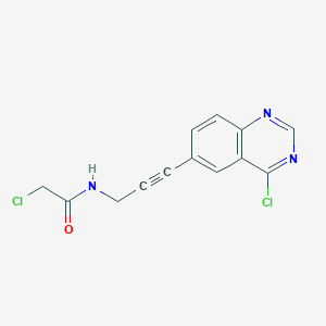 2-Chloro-N-(3-(4-chloroquinazolin-6-yl)prop-2-yn-1-yl)acetamide