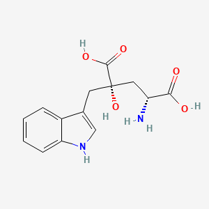 molecular formula C14H16N2O5 B8729401 D-Glutamic acid, 4-hydroxy-4-(1H-indol-3-ylmethyl)-, (4S)- CAS No. 400769-77-9