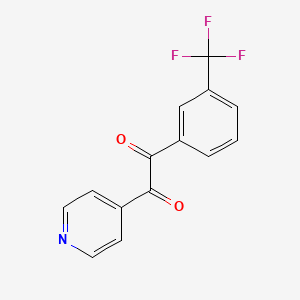 molecular formula C14H8F3NO2 B8729406 1-(Pyridin-4-yl)-2-[3-(trifluoromethyl)phenyl]ethane-1,2-dione CAS No. 271247-57-5