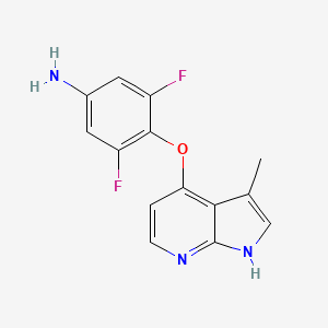 Benzenamine, 3,5-difluoro-4-[(3-methyl-1H-pyrrolo[2,3-b]pyridin-4-yl)oxy]-