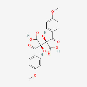 molecular formula C20H18O10 B8729523 (2S,3S)-2,3-dihydroxy-2,3-bis(4-methoxybenzoyl)butanedioic acid 
