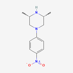molecular formula C12H17N3O2 B8729561 rel-(3S,5R)-3,5-Dimethyl-1-(4-nitrophenyl)piperazine 
