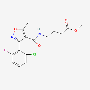Methyl 4-{[3-(2-chloro-6-fluorophenyl)-5-methyl-1,2-oxazol-4-yl]formamido}butanoate
