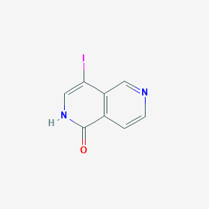 molecular formula C8H5IN2O B8729607 4-Iodo-2,6-naphthyridin-1-ol 