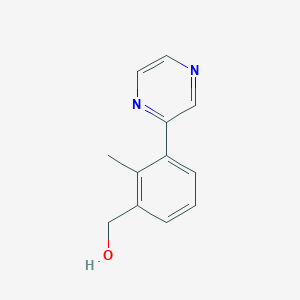 B8729621 (2-Methyl-3-(pyrazin-2-yl)phenyl)methanol CAS No. 89929-98-6