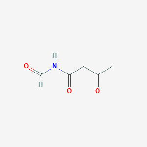 molecular formula C5H7NO3 B8729642 N-Formyl-3-oxobutanamide 